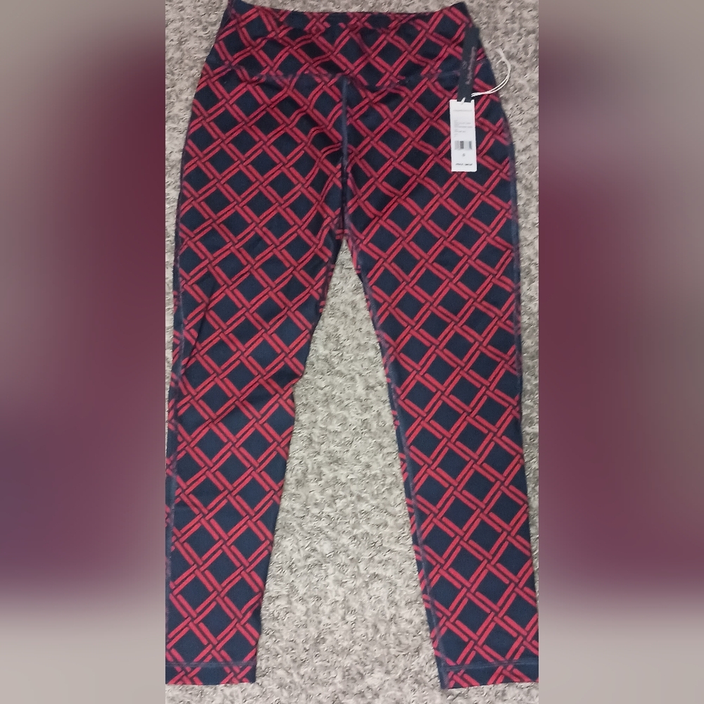 Women's Vineyard Vines Printed Performance Leggings Size Small Color Deep Bay...